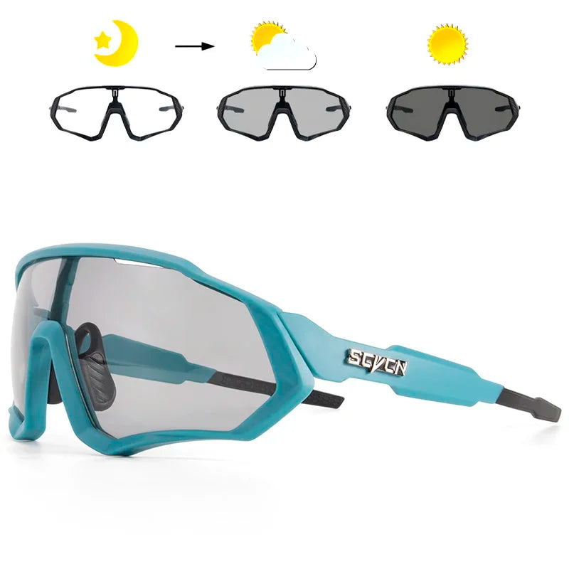 Photochromic Cycling Sunglasses Outdoor Sports Running Drving Glasses Road MTB Bicycle GogglesUV400 Safety Bike Eyewear