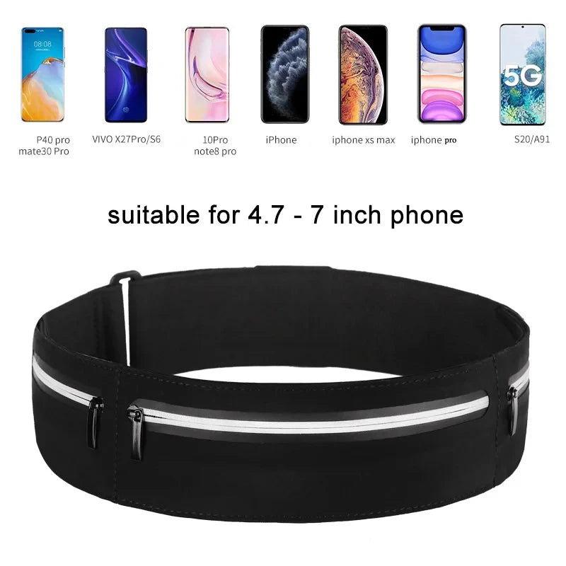 CWIKLES Belt Bag Mobile Cell Phone Bag for Running Men Running Bag Women Sport Fanny Pack Waterproof Jogging Gym Waist Bag Run