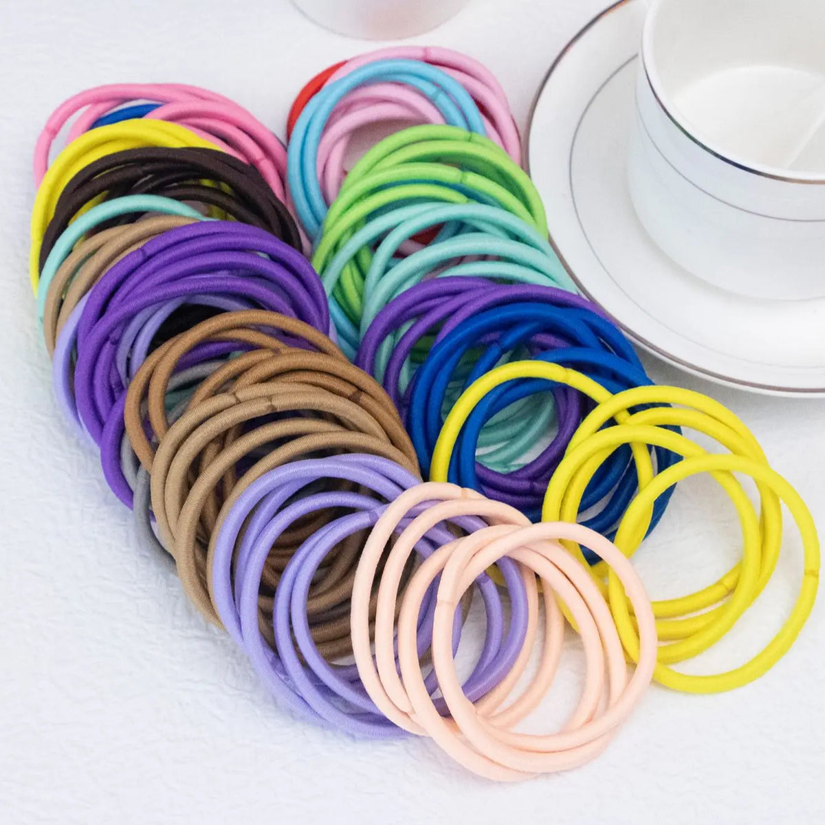 20/50/100cs Women Girls Hair Rubber Bands Hair Tie Ropes Elastic Hairband Ponytail Holders Headbands Scrunchies