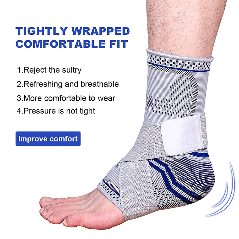 1 Pcs Adjustable Compression Ankle Support with Elastic Strap Ankle Strap For Achilles Tendon Support&Plantar Fasciitis,Sprain