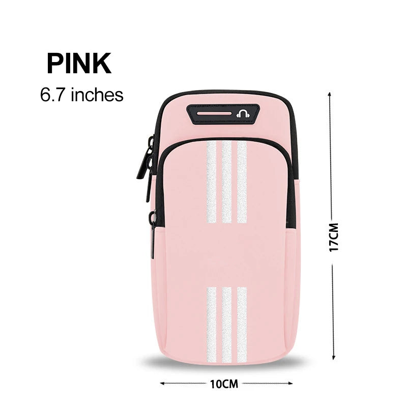 Sports Bag For Mobile Phone Armband For Jogging Cell Phone Accessories Woman mp3/mp4 Bags PU Hand Bag For Running Waterproof