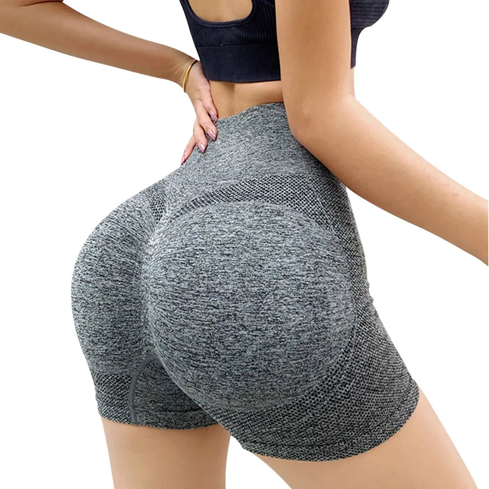 Womens Yoga Shorts High Waist Push Up Workout Shorts Fitness Yoga Lift Butt Fitness Lady Yoga Gym Running Short Pants Sportswear