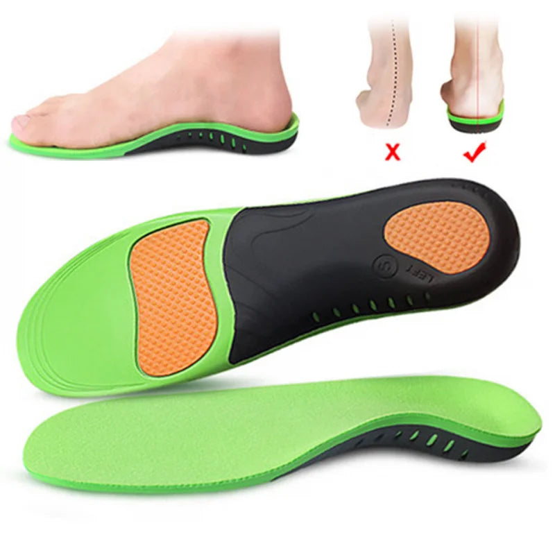 EVA Orthopedic Shoes Sole Insoles For feet Arch Foot Pad X/O Type Leg Flat Foot Elastic Shock Absorption Comfortable Insoles