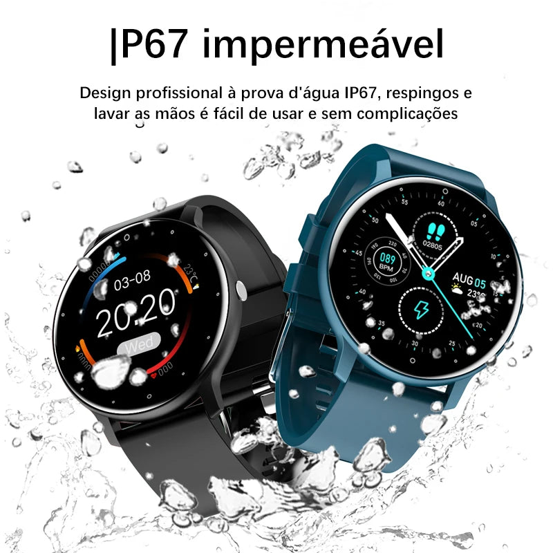 LIGE 2023 New Smart Watch Men Full Touch Screen Sport Fitness Watch IP67 Waterproof Bluetooth For Android ios smartwatch Men+box