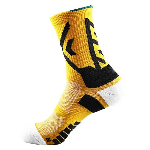 Elite Sport Cycling Basketball Socks Compression Running Man Black Trend Breathable Long Hiking Damping Athletic Professional