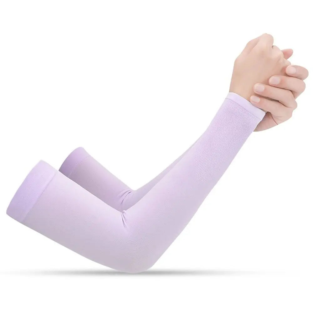 Summer Cycling Sleeve Cooling Ice Silk Arm Cover Anti-UV Arm Sleeves Running Sport Sun Protection Woman Men Fingerless Gloves