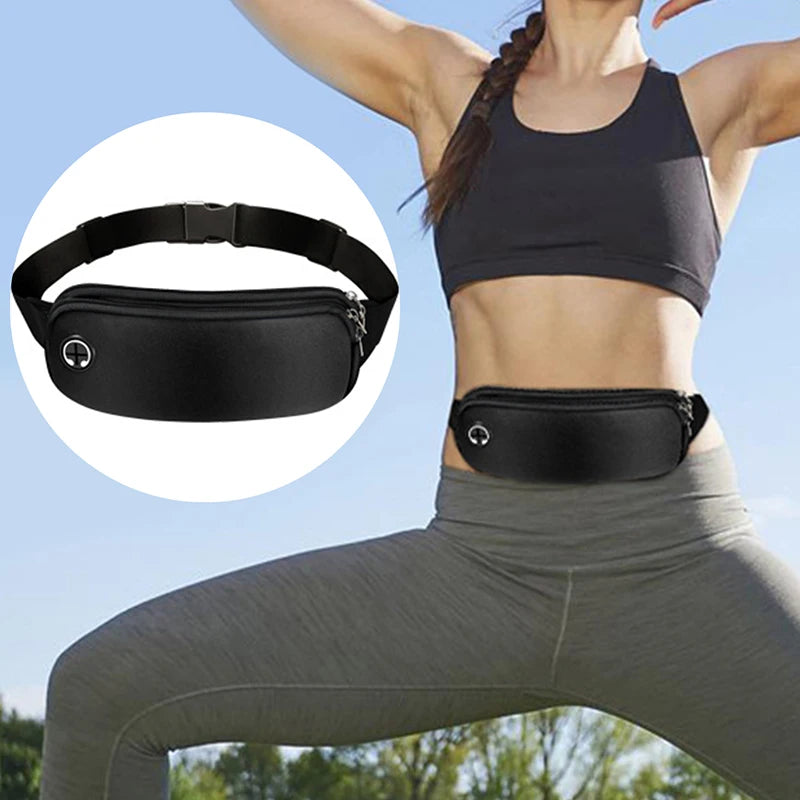 Sports Fanny Pack Women Belt Bag Men Running Waist Bag Phone Black Gym Bags Running Accessories