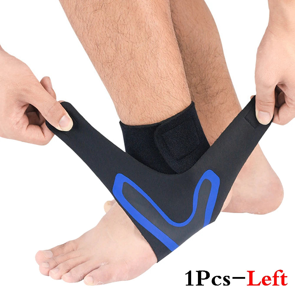 1Pcs Adjustable Compression Ankle Sleeve Elastic Ankle Brace Guard Foot Anti-Sprain Support Heel Protective Strap