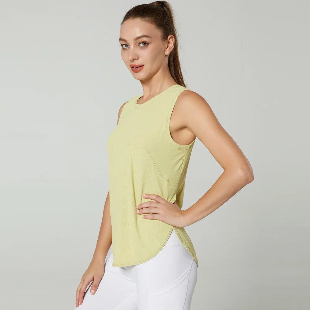 GUTA S-XL Yoga Shirt Women Gym Shirt Quick Dry Sports ShirtsBack Gym Top Women's Fitness Shirt Sleeveless Sports Top Yoga Vest