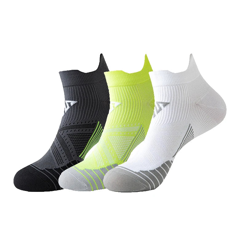 3pairs/Lot Woman Men's Socks Compression Breathable Basketball Sports Cycling Running Towel Socks High Elastic Tube Socks