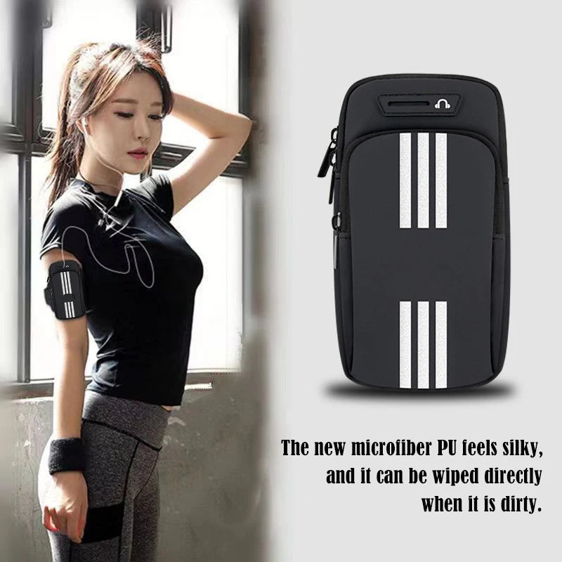 Sports Bag For Mobile Phone Armband For Jogging Cell Phone Accessories Woman mp3/mp4 Bags PU Hand Bag For Running Waterproof