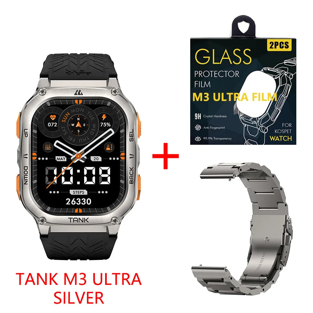 2024 Original KOSPET TANK M3 Ultra GPS Smartwatches For Men Women Smartwatch 480mAh Digital Fitness AMOLED AOD Bluetooth Watches