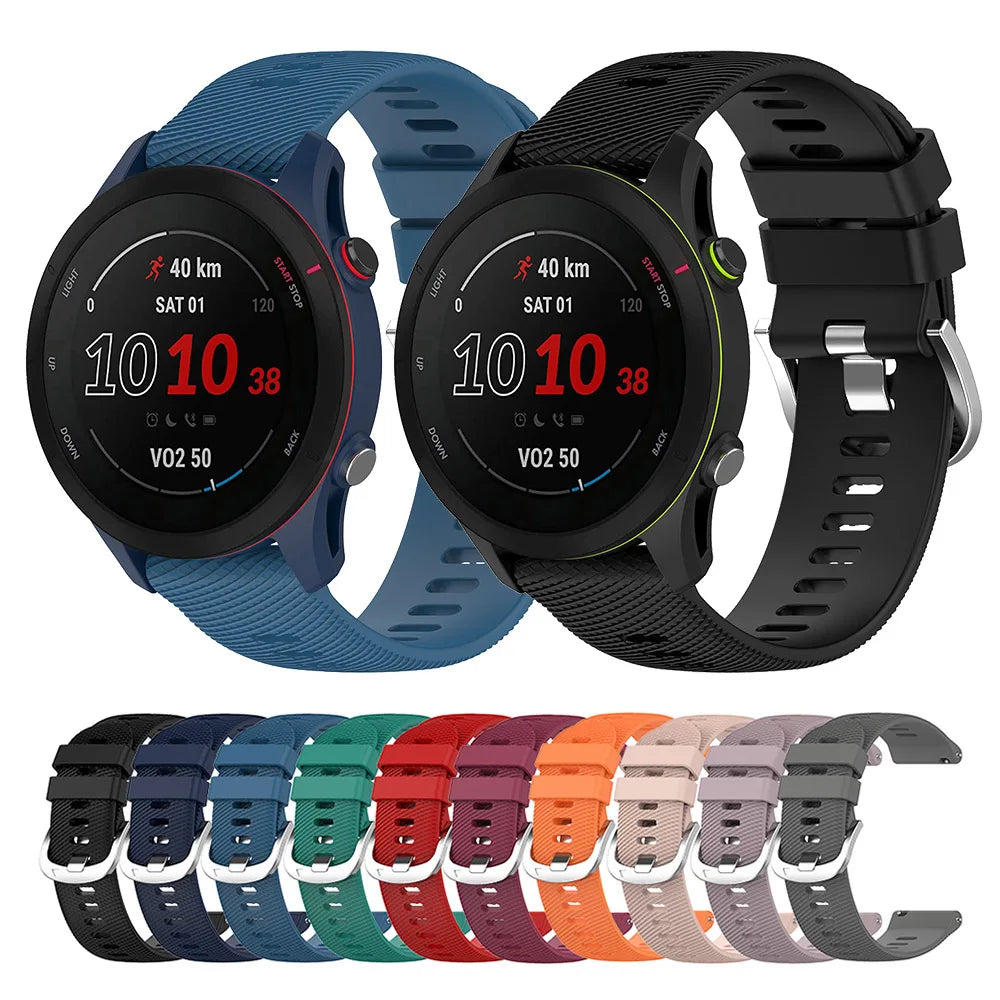 For Garmin Forerunner 255 255S 265S 265 Silicone Bracelet Strap for Garmin Vivoactive 4 4S Venu 2 3S Smart Watch Band