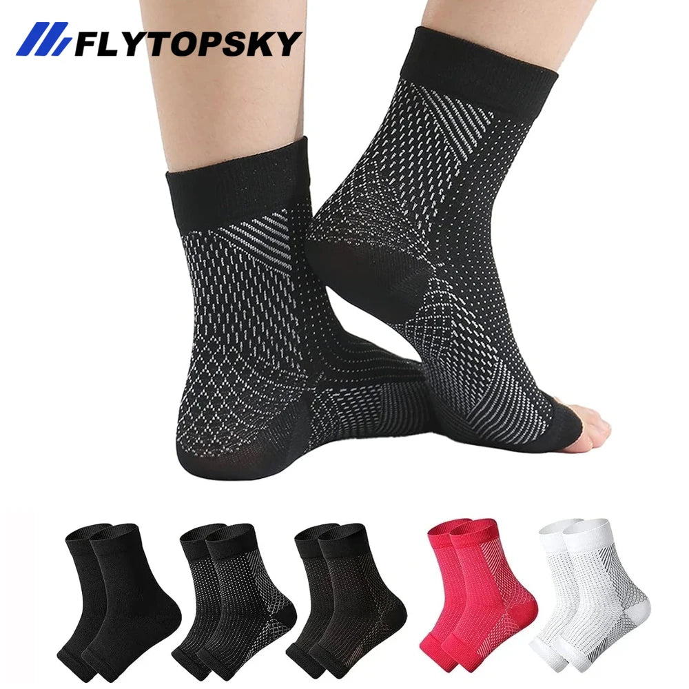 1 Pair Compression Ankle protector For Swelling, Plantar Fasciitis, Sprain, Neuropathy Ankle support For Sport,bodybuilding,Gym