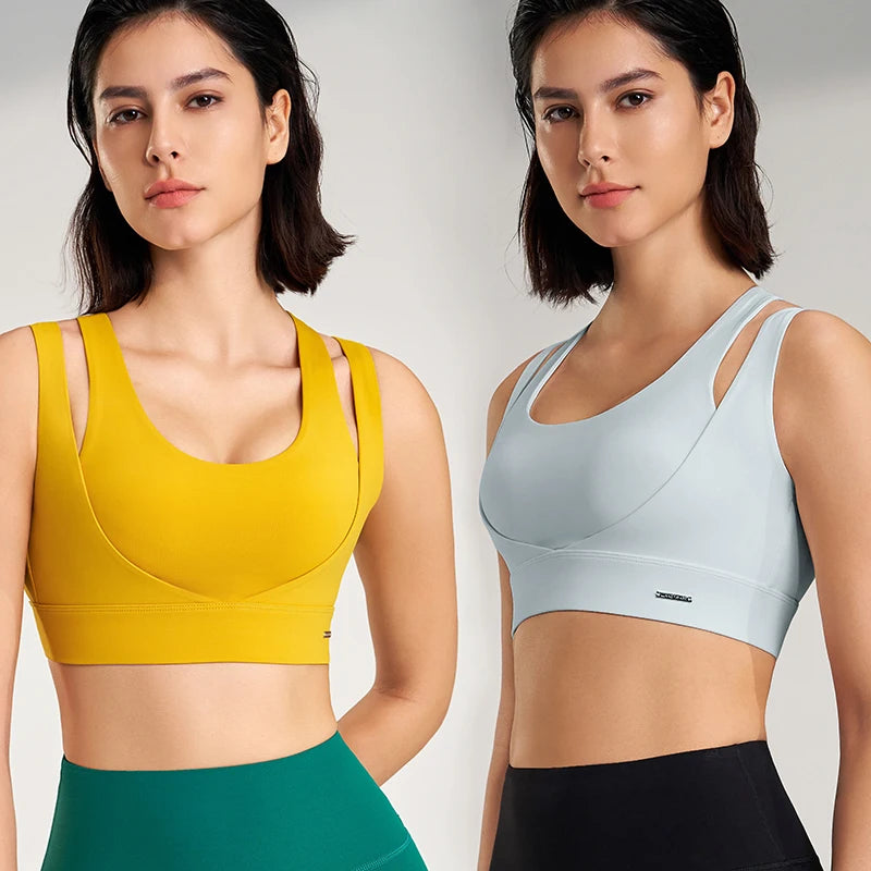 Sports Tops Women's Gym Sexy Underwear Sports Bra Tank Top Gathering Shockproof Women's Sports Underwear High Elasticity