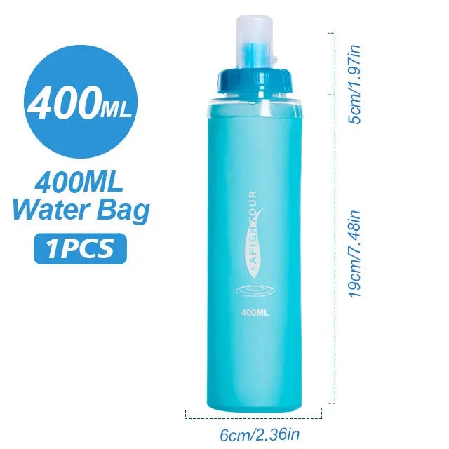 150ml/300ml/400ml Outdoor Collapsible Silicone Bite Size Water Bottle Running Camping Hiking Travel Convenient Water Bottle