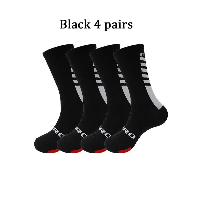 Cycling Socks Men 4 Pairs/set Biking Socks Women Sport Sweat Absorbing Breathable Football Soccer Compression Socks Wholesale