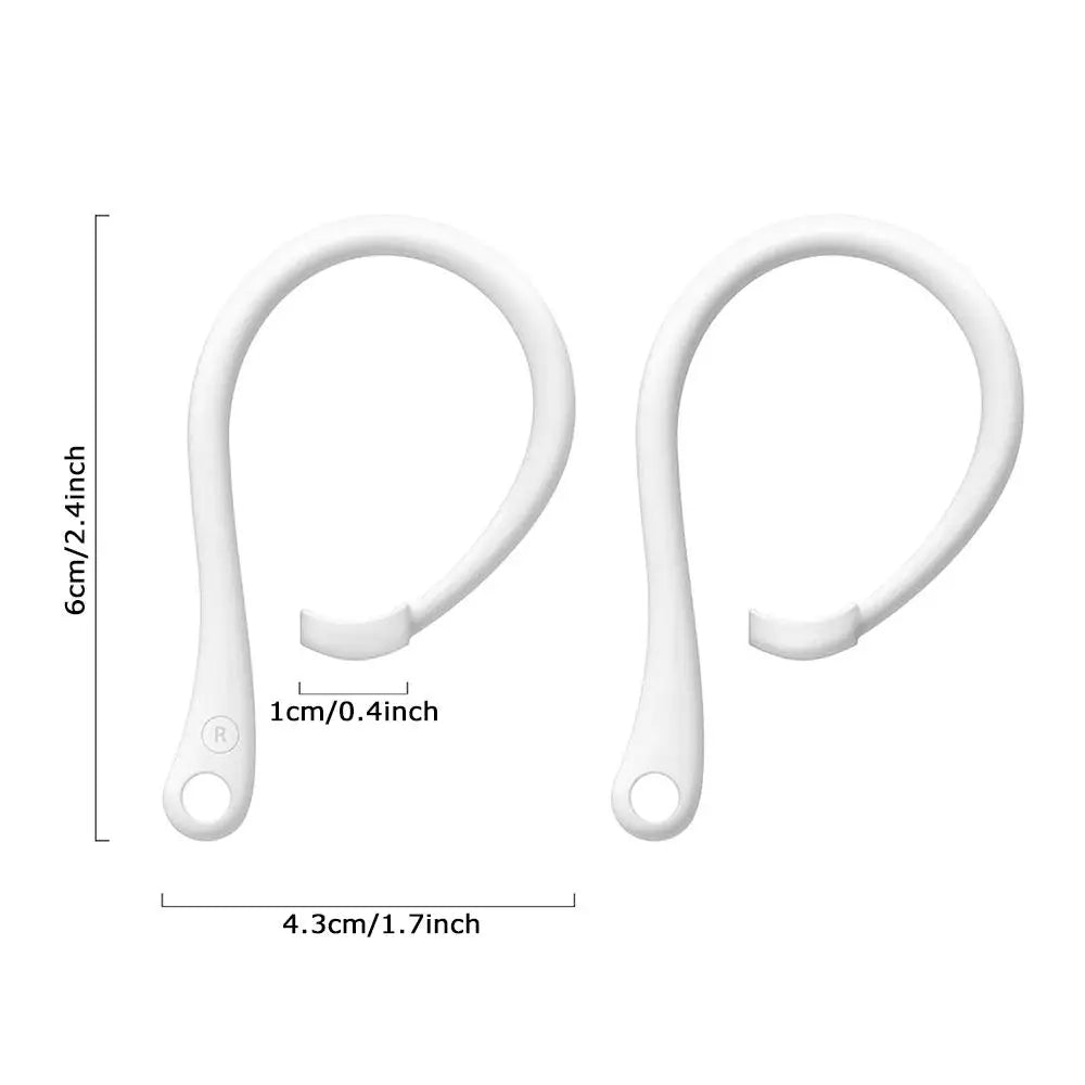 1Pair Anti-lost Ear Hook For Apple AirPods 1 2 3 Pro Eartips Secure Fit Hooks Silicone Wireless Earphone Protective Accessories