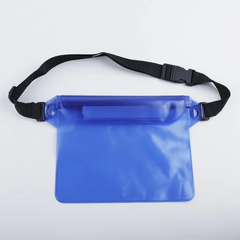 Waterproof Swimming Bag 3 Layers Sealing Drift Diving Waist Pack Bag Underwater Mobile Phone Bags Case Cover for Beach Sports