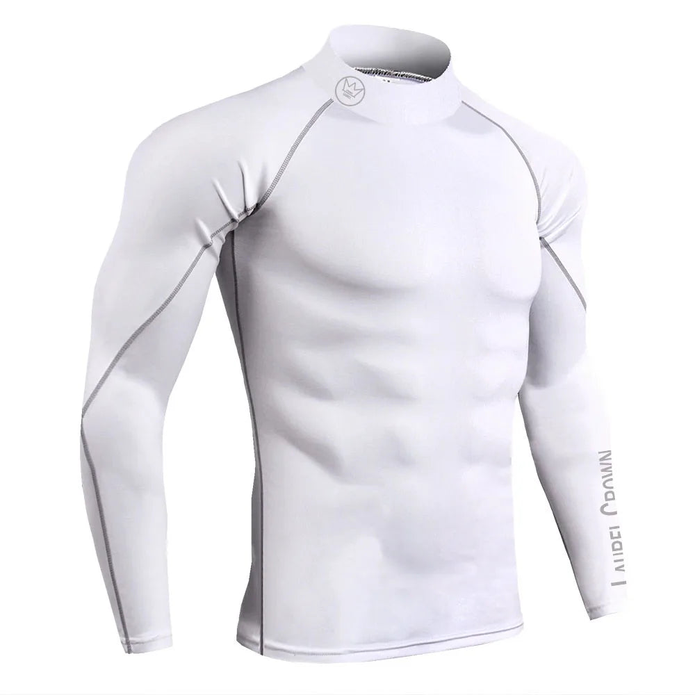 Gym Long Sleeve Shirt Men Fitness Training T-shirt Running Sport Bodybuilding Skinny Tee Tops Muscle Workout Clothing