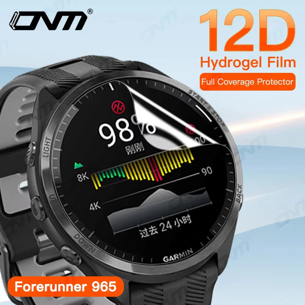 12D Hydrogel Film for Garmin Forerunner 965 265 265S Full Screen Protector Soft Film forGarmin 955 255 255S (Not glass)