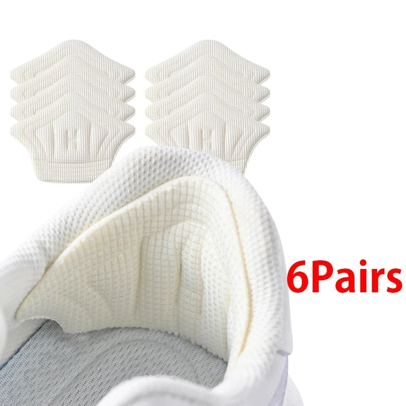 6pair/12pcs Insoles Heel Pads Lightweight For Sport Shoes Adjustable SizeBack Sticker Antiwear Feet Pad Cushion Insole Heel