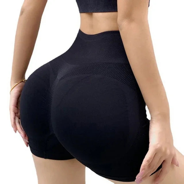 Womens Yoga Shorts High Waist Push Up Workout Shorts Fitness Yoga Lift Butt Fitness Lady Yoga Gym Running Short Pants Sportswear