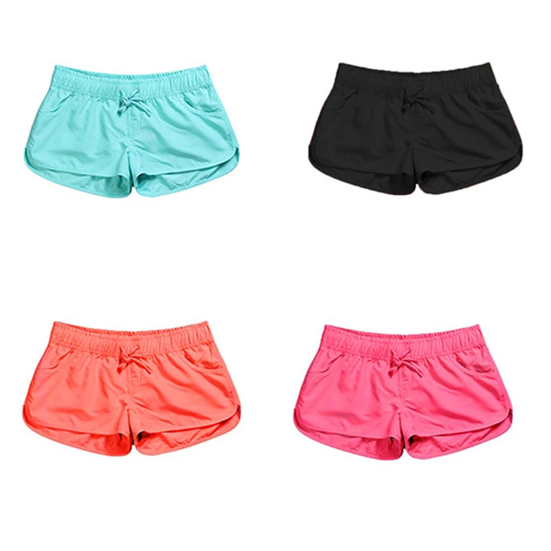 Summer Casual Shorts Women Fit Solid Available Shorts Loose Elastic Waist Breathable WomenSports Shorts Yoga Beach Pants