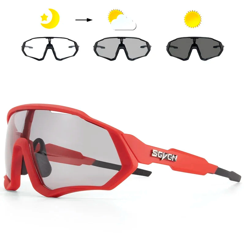 Photochromic Cycling Sunglasses Outdoor Sports Running Drving Glasses Road MTB Bicycle GogglesUV400 Safety Bike Eyewear