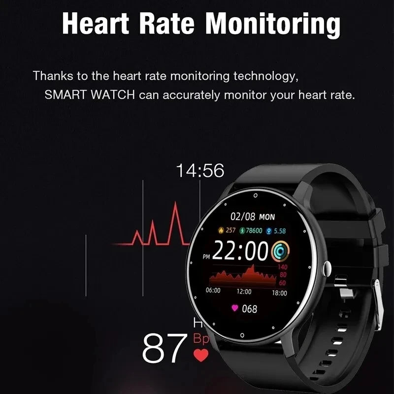 2024 New Men Smart Watch Real-time Activity Tracker Heart Rate Monitoring Sports Women Smartwatch Men Watches For Android IOS