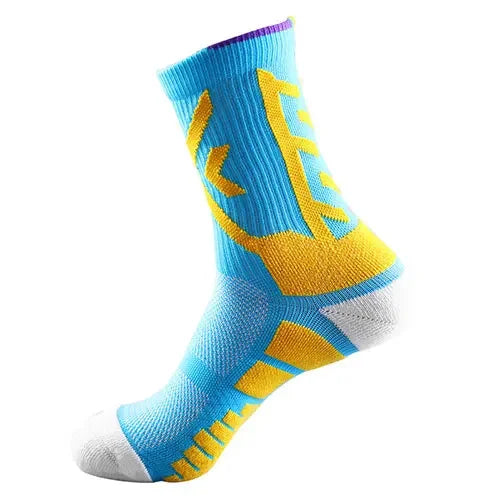 Elite Sport Cycling Basketball Socks Compression Running Man Black Trend Breathable Long Hiking Damping Athletic Professional