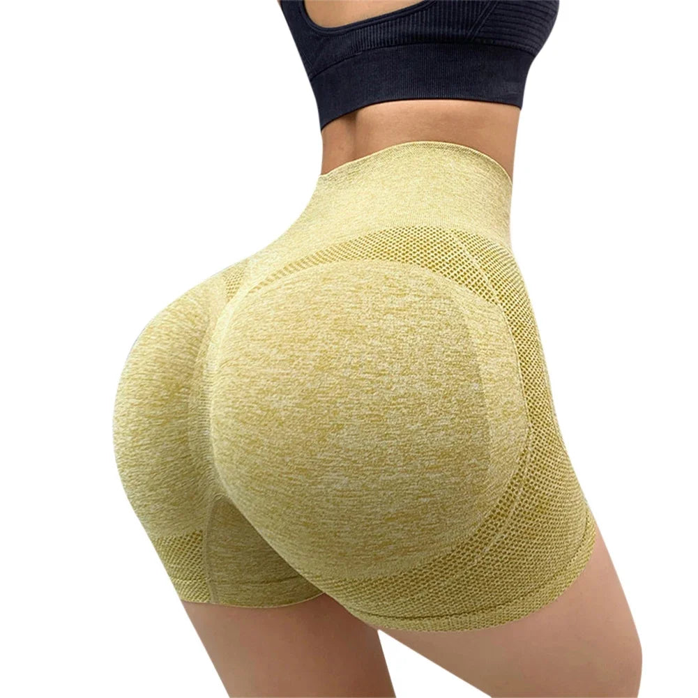 Womens Yoga Shorts High Waist Push Up Workout Shorts Fitness Yoga Lift Butt Fitness Lady Yoga Gym Running Short Pants Sportswear