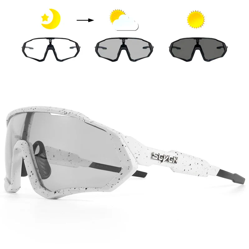 Photochromic Cycling Sunglasses Outdoor Sports Running Drving Glasses Road MTB Bicycle GogglesUV400 Safety Bike Eyewear