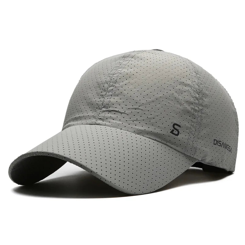 Men Women Mesh Moisture-Waging Quick Dry Baseball Cap Male Summer Female Originality Adjustable Breathable Sun Visor Fishing Hat