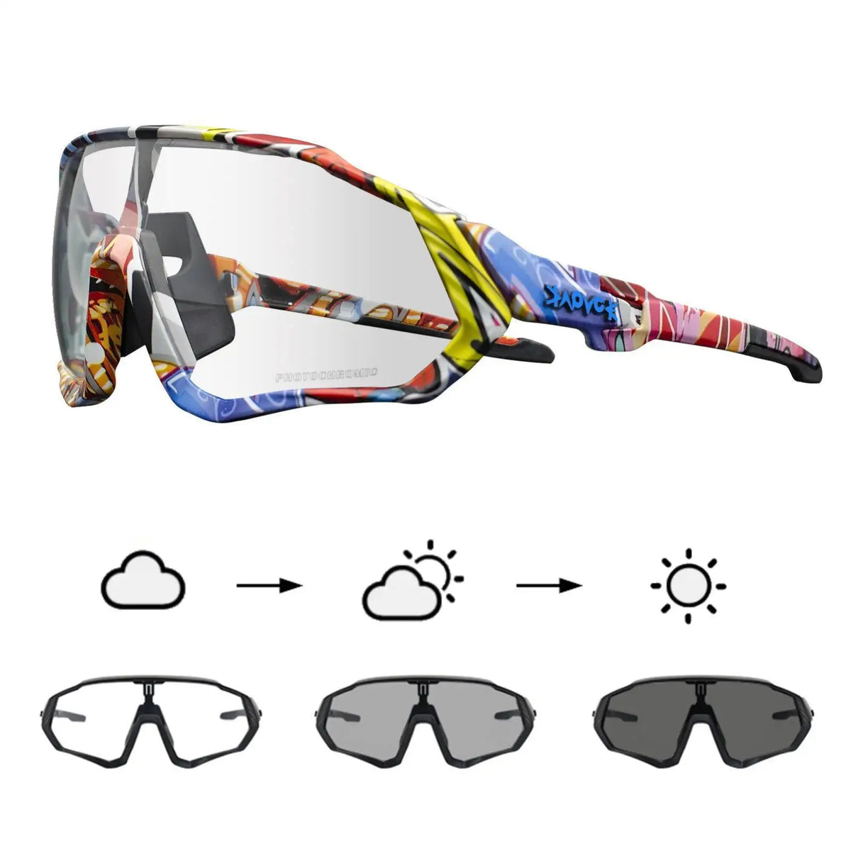 Kapvoe Photochromic Sports cycling Glasses for Men Women MTB Mountain Road Bicycle Eyewear Cycling Sunglasses Oculos Ciclismo