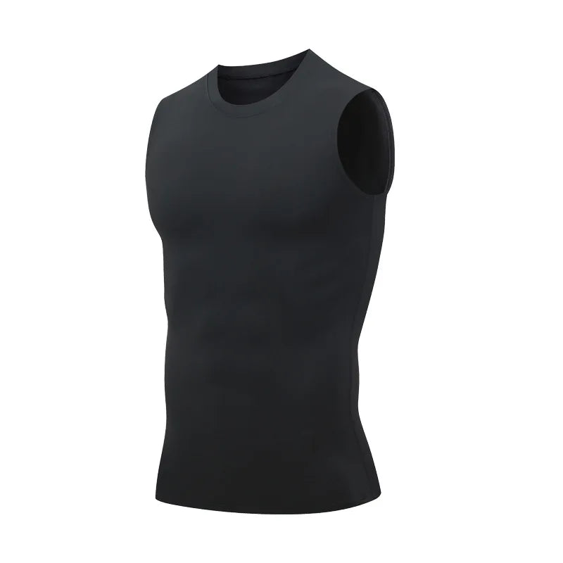 Men Compression Sport Skinny Vest Tight Tank Base Layer Sleeveless T-Shirt Top Singlet Sweatshirt Athletics Sportwear Activewear