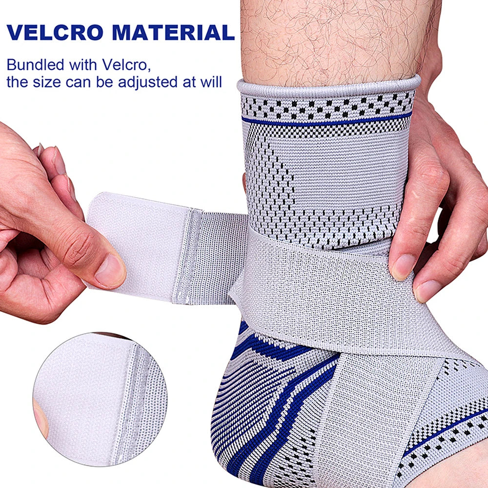 1 Pcs Adjustable Compression Ankle Support with Elastic Strap Ankle Strap For Achilles Tendon Support&Plantar Fasciitis,Sprain