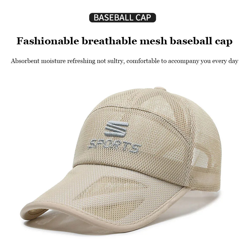 Breathable Mesh Outdoor Baseball Cap - Unisex Sun Visor