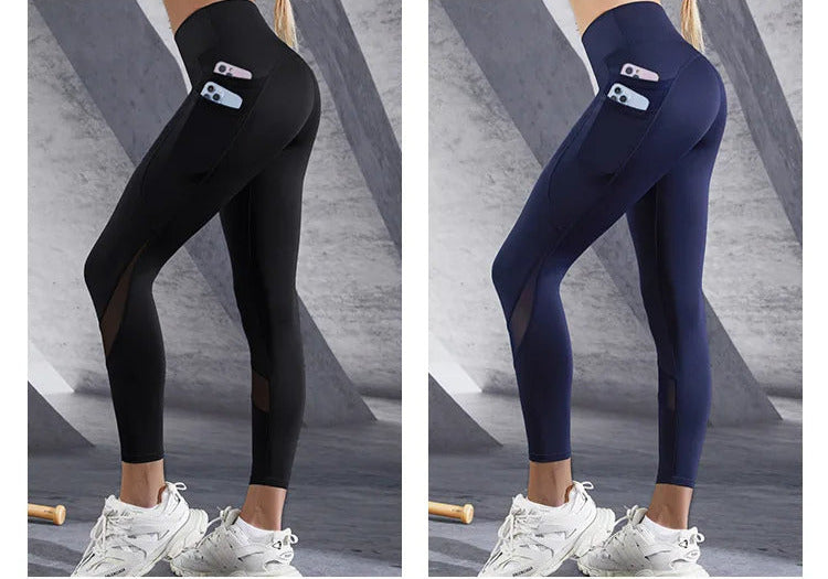 Seamless High Waist Leggings with Pocket for Women