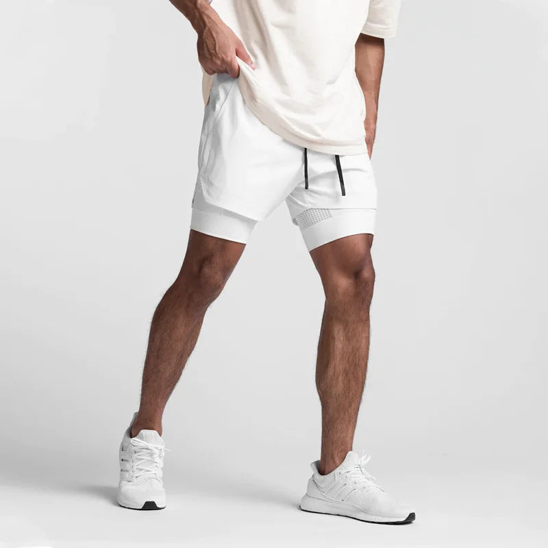 Men's 2-in-1 Quick Dry Sports Shorts